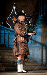 Andy parsons of London Scottish Regiment Pipes and Drums